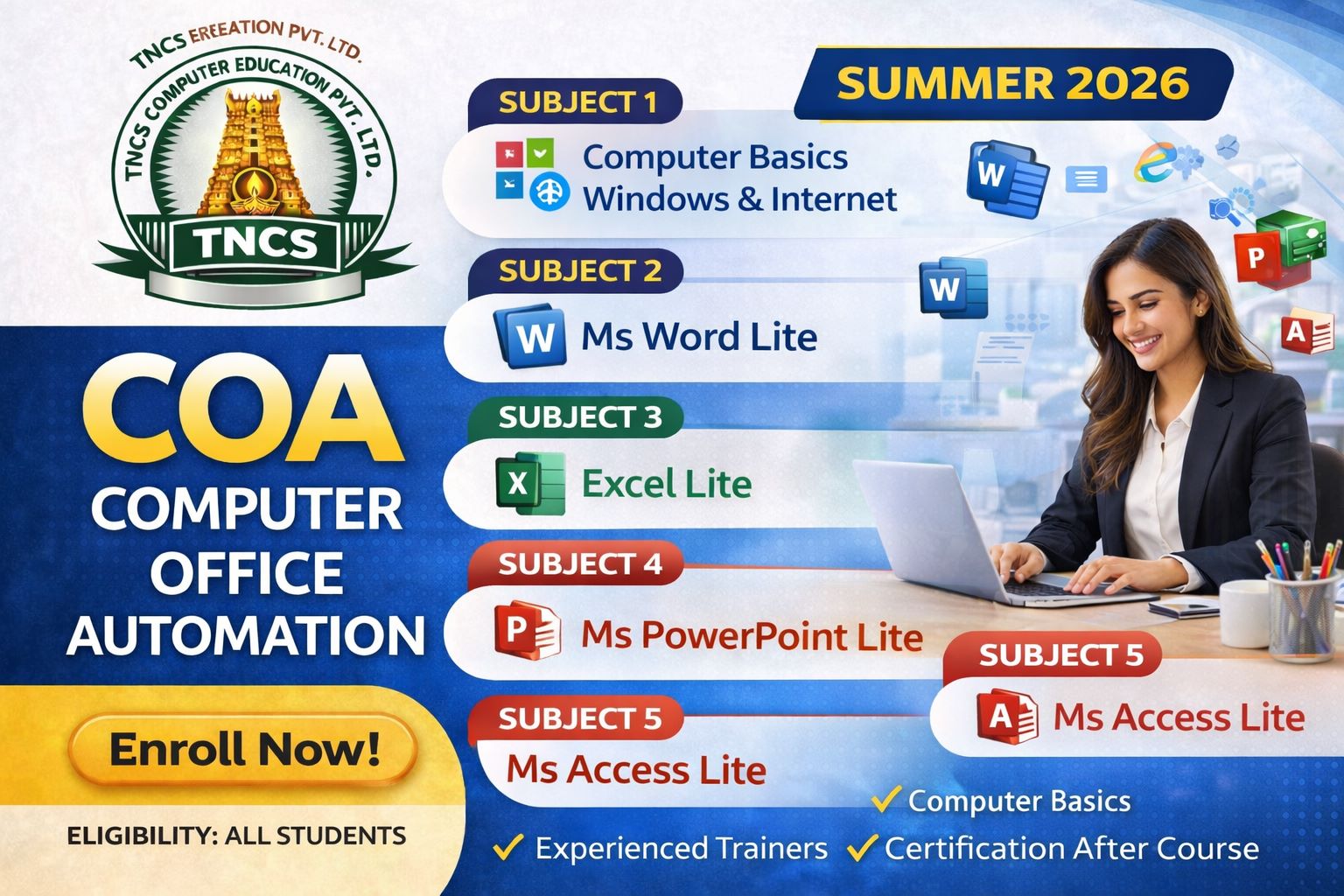 CERTIFICATE IN OFFICE AUTOMATION