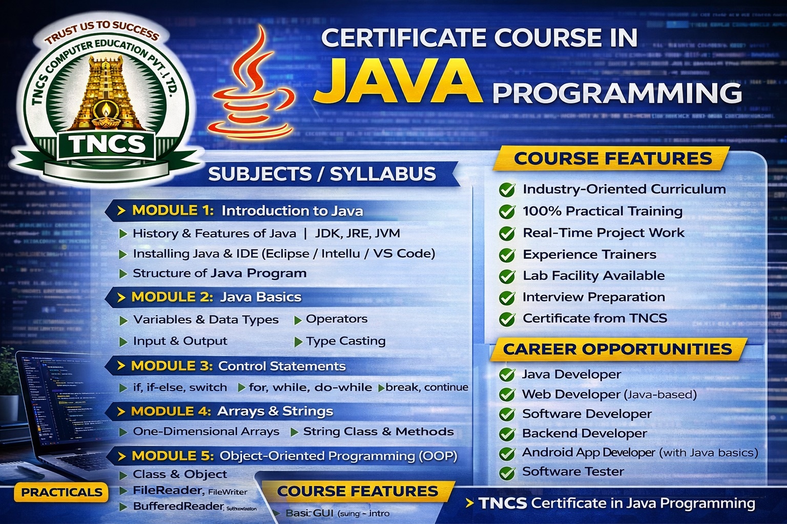 CERTIFICATE IN JAVA PROGRAMMING