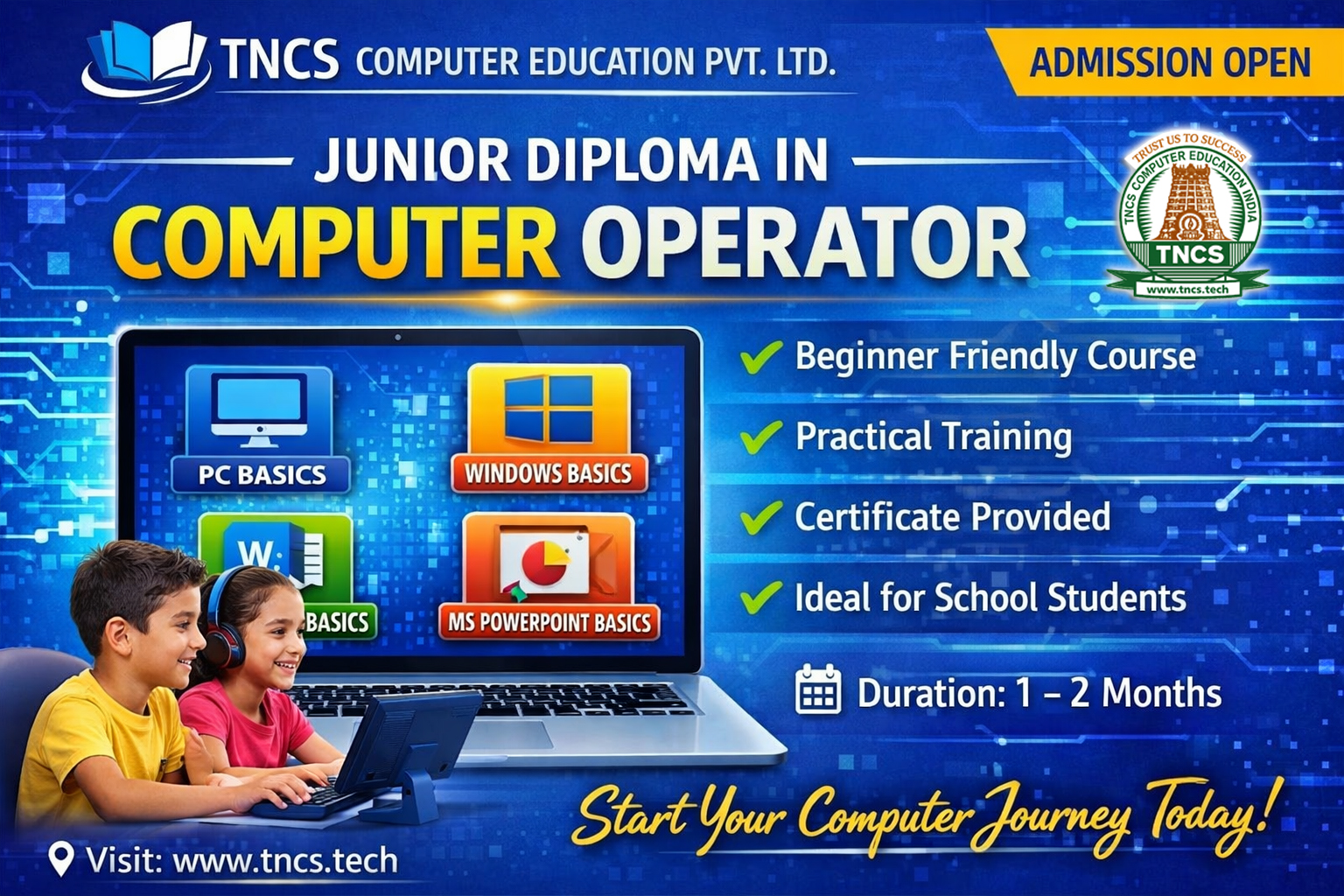 JUNIOR DIPLOMA IN COMPUTER OPERATOR
