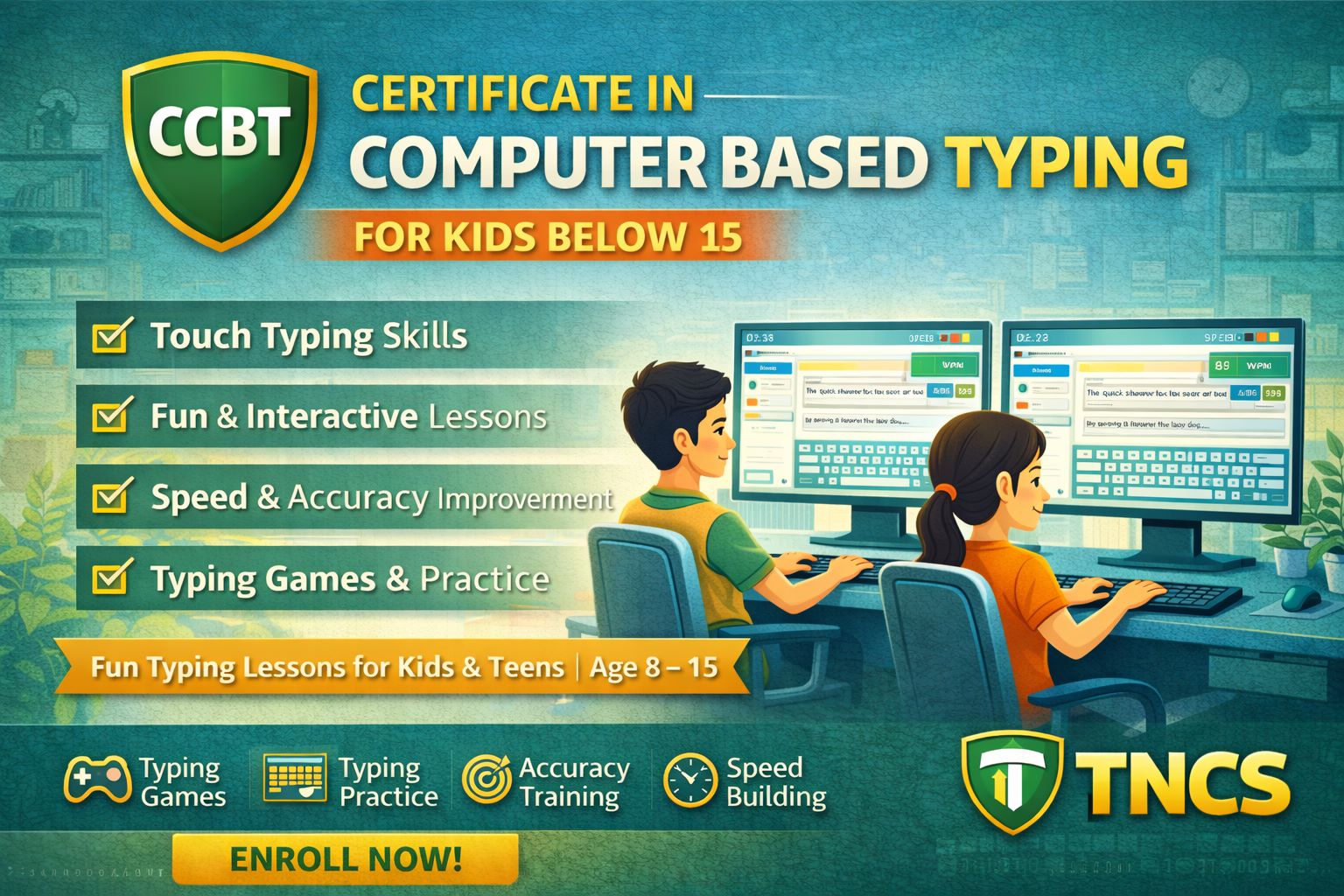 CERTIFICATE IN COMPUTER JUNIOR TYPING - ENGLISH