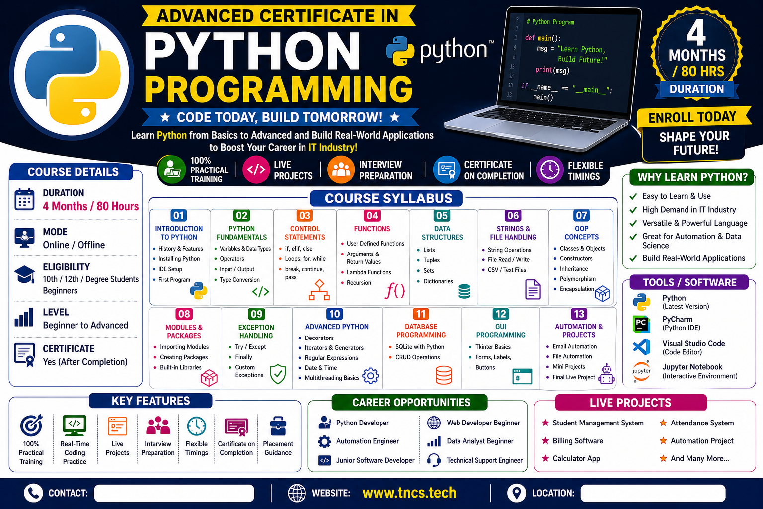ADVANCED CERTIFICATE IN PYTHON PROGRAMMING