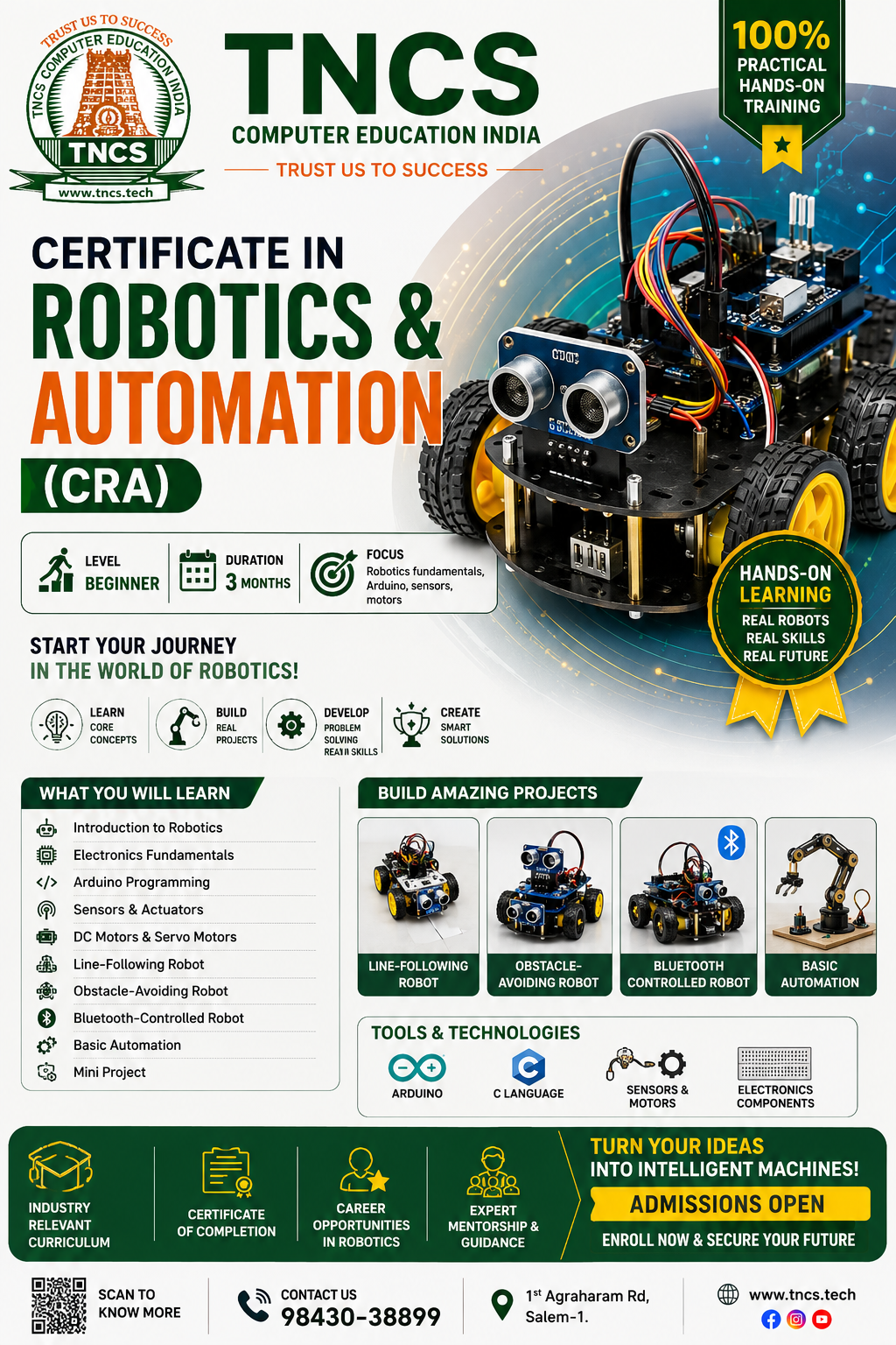 CERTIFICATE IN ROBOTICS AND AUTOMATION